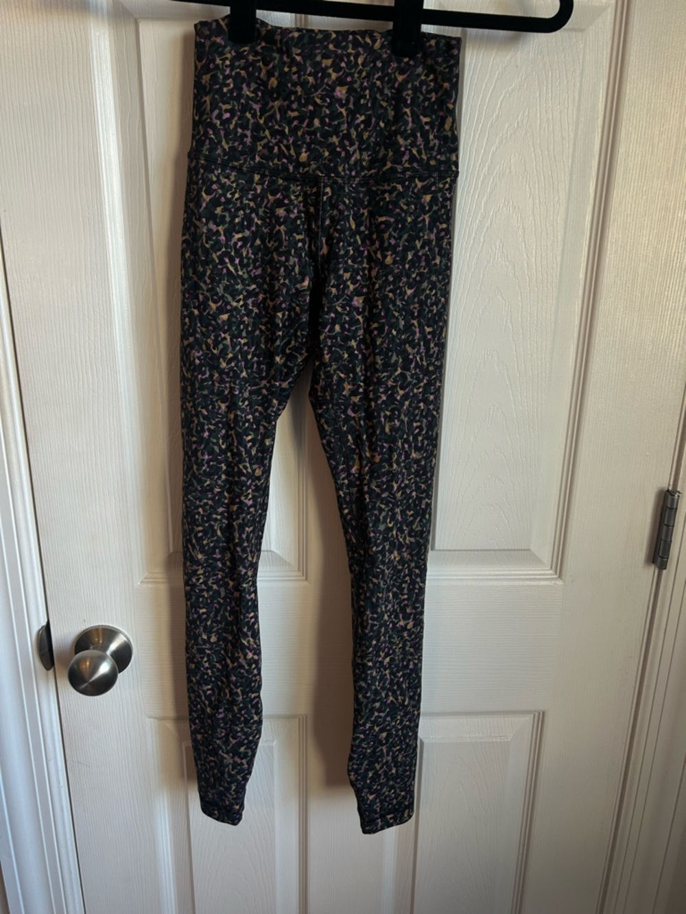 lululemon athletica Black Floral-Print High-Rise Leggings